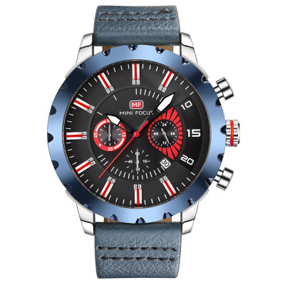 

BOFUTE Male Watches Sports Watch Quartz Movement Calendar Luminous Waterproof Genuine Leather Strap 0079G