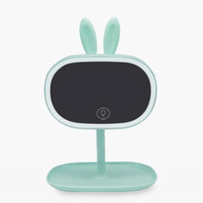 

JIPUSH Creative cartoon cute pet makeup mirror lamp LED with lamp type dressing mirror charging folding LED makeup mirror