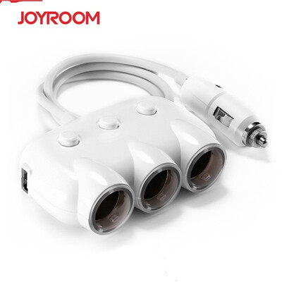 

Joyroom Universal 3 Way Car Charger Cigarette Lighter 31A Car-Charger for iPhone iPad Samsung Xiaomi Double USB Car charger