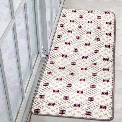 

Li home printing floor mats soft&comfortable living room bedroom kitchen dining room entrance study mats non-slip flower series diamond 45 120cm