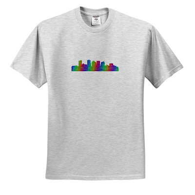 

David Zydd - City Skylines - Phoenix City Skyline - Multicolor line Art - T-Shirts