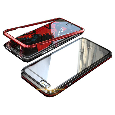 

Luxury Magnetic Metal Adsorption Case For iPhone X 8 7 6 6S Plus Built in Magnet Cover For Apple iPhone 6Plus Case 7Plus 8Plus