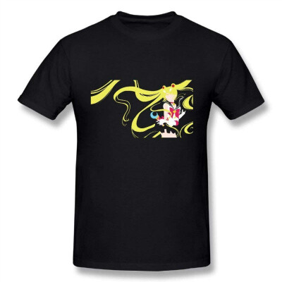 

Womens Newest Sailor Moon Silhouette Cotton T Shirts Black