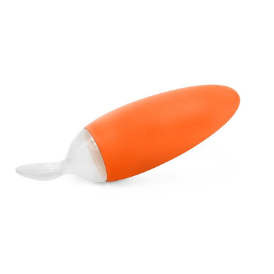 

Boon baby silicone squeeze spoon food supplement rice noodle feeding spoon baby cutlery rice paste bottle orange