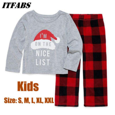 

Family Matching Christmas Pajamas Set Women Baby Kids Xmas Sleepwear Nightwear