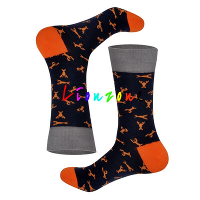 

LIONZONE New Arrived Happy Socks With Saury Lobster skeleton Disenador StreetWear Calcetines Casual Crew Socks Funny Gift