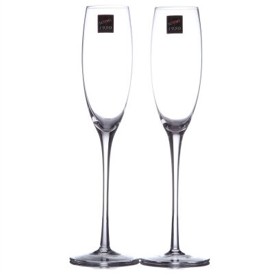 

Jingdong Supermarket] 1950 hand-blown roasted champagne cups 186ML red wine glass sparkling glass goblets Cup 2 sets