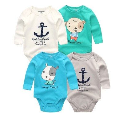 

4PCS Newborn Babywear Clothing Sets Baby Girl Clothes Cotton Rompers One-Pieces Baby Boy Clothes For Babies Bodysuits Unicorn