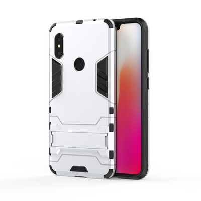 

Fecoprior TPU PC Case For Xiaomi Redmi Note 6 Note6 Back Cover Stand Armor Shield Celulars Fundas Coque