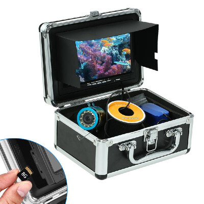 

Fish Finder Underwater Camera With 7 LCD Video Monitor 1000TVL HD 15M Fishing Camera AntiSunshine Shielf Sunvisor 12pcs White Li