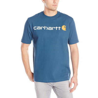

Carhartt Mens Signature Logo Short-Sleeve Midweight Jersey T-Shirt K195