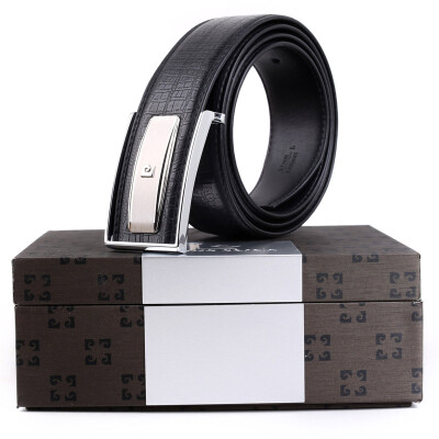 

Pierre Cardin Men's Belt Business Fashion Leather Button Belt Gift Box PDC810301BYA Black