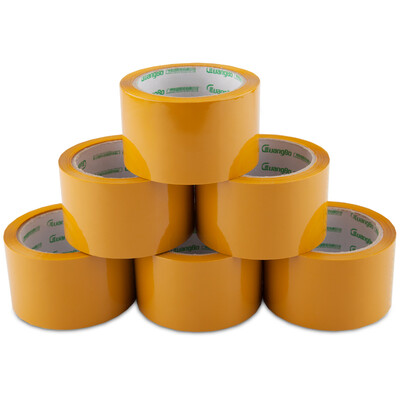 

GuangBo 6 package 48mm 150y meters yellow sealing tape tape office supplies FX-74