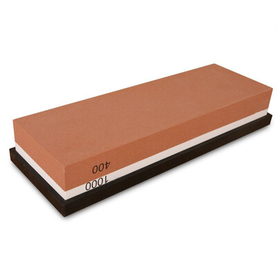 

UpperX Knife Sharpening Stone 2-Sided 4001000 Grit Whetstone Best Home Sharpener Stones with Rubber Holder