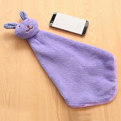 

Cute Baby Nursery Rabbit Hand Towel Toddler Soft Plush Cartoon Animal Wipe Hanging Bathing Towel For Children Bathroom 5 Colors