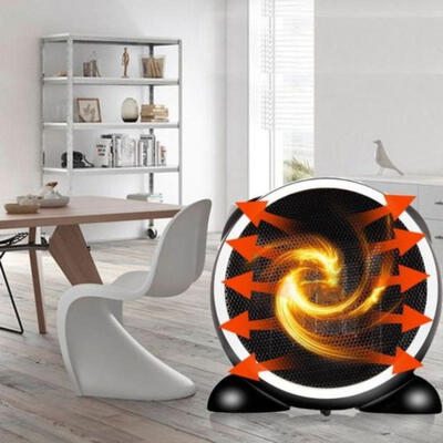 

500W Portable Electric Heater Fan Wall Outlet Handy Air Heating Warmer Silent EU