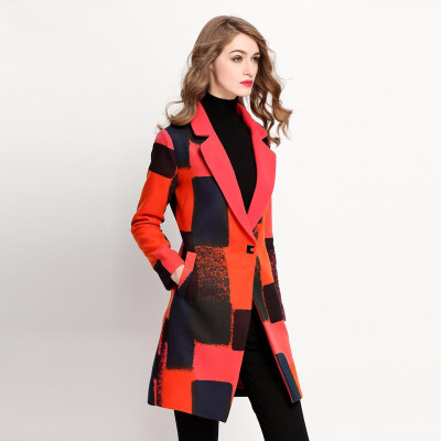 

Fashion womens Double-faced Coat Woolen Coat