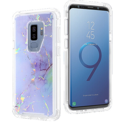 

MOONCASE Samsung Galaxy S9 Marble Laser Phone Case Series - Light Purple