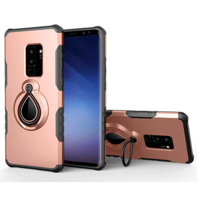 

Fivice Samsung Galaxy S9 Plus Case TPU Water Drop Ring Stand Car Power Magnetic Drop-proof Phone Case
