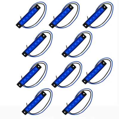 

10PCS YWXLight LED Truck Bus Trailer Side Marker Indicators Light Tail Taillight Brake Stop Lamp DC 12V