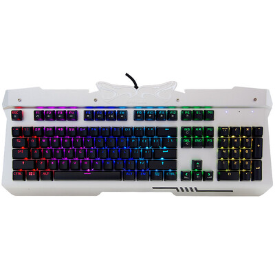 

Three giant SANGEE sku700 black shaft mechanical keyboard metal cover color backlight mixed light silver cover black button cap