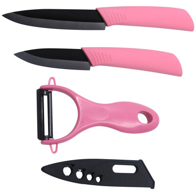 

3, 4 inch ceramic knives XYJ brand fruit vegetable kitchen knives with peeler ceramic cooking knives set