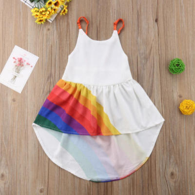 

Princess Kids Baby Girls Dress Flower Party Tutu Dress Irregular Dresses Clothes