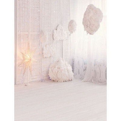 

White Room Photo Backdrop 57FT Vinyl Fabric Cloth Digital Printing Photo Background s-2299