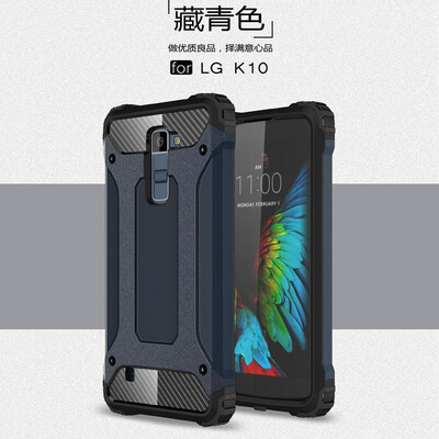 

Fivice LG K10 case Luxury Silicone Diamond Armor PC Hard Shell Phone Case