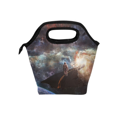 

Insulated Lunch Tote Bag Artistic Clouds Travel Picnic Lunch Handbags Portable Zipper Lunch Bag Box