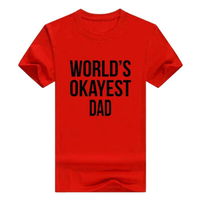 

Worlds Okayest Dad Stripes t-Shirt Men