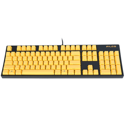

FILCO FKBN104MRL EFY2 &quot104 Ninja&39s second generation&quot mechanical keyboard black border yellow keycap red axle Jedi begging chicken keyboard