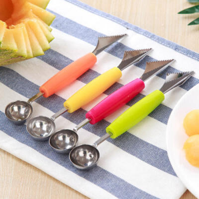 

Fruit Melon Ice Cream Scoop Spoon Melon Baller Carving Knife Stainless Steel e