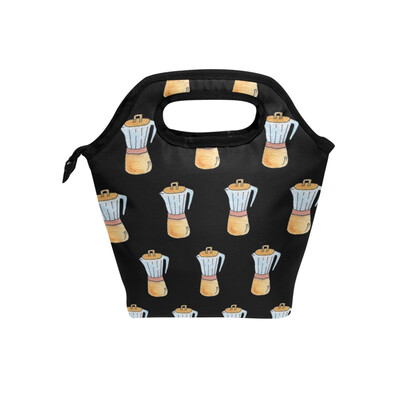 

Lunch Tote Bag Blue Juicer Travel Picnic Insulated Lunch Handbags Portable Zipper Lunch Bag Box