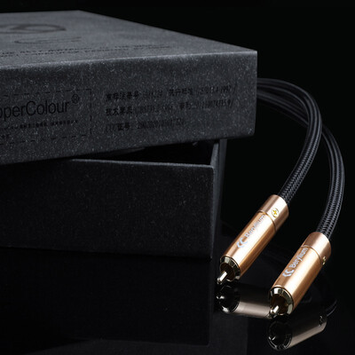 

COPPER COLOUR CC Alpha TEFLON Audio Cables XLR RCA Plug HiFi interconnect cords pair