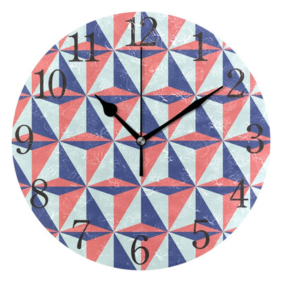 

Wall Clock Arabic Numerals Design Geometrical Pattern Round