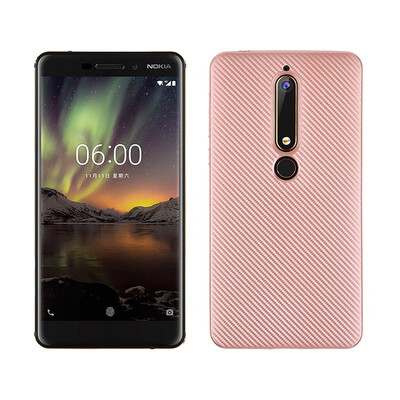 

Goowiiz Phone Case For Nokia 2131516161 Plus6 2018X6 Luxury Ultra-thin Carbon Fiber Soft Silicone Complete protection