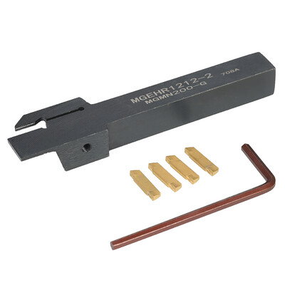 

4pcsbox MGMN200 Carbide Inserts 12 100mm MGEHR1212-2 Holder Wrench Lathe Grooving Turning Tool for CNC Machine