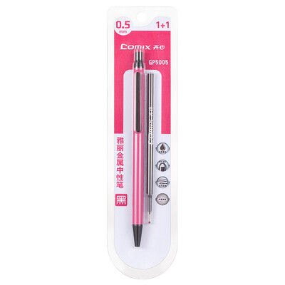 

COMIX GP5005 Alice series metal pen water pen signature pen gift 1 pen 05mm purple