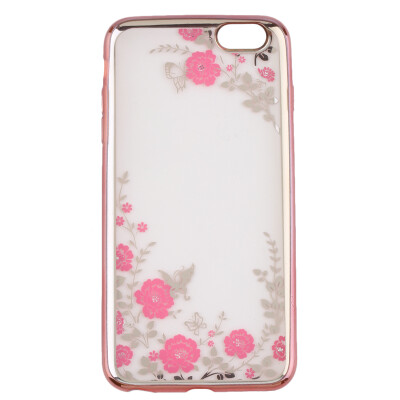 

Clear Flower Soft TPU Plating Case Cover For iPhone 6/6S or For 6/6S plus