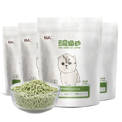 

Fu Pill Green Tea Flavor Tofu Pet Cat Litter Deodorant Fertilizer Plant Can Wash Toilet Cat Sand 10kg 5L4 Pack 20L