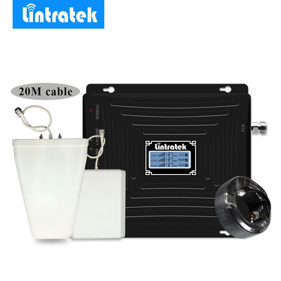 

Lintratek 2019 Tri Band 2G 3G 4G LTE Cell Phone Signal Repeater Booster Amplifier GSM 900MHz 1800MHz 2100MHz WCDMA Antenna Set10