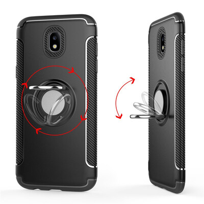

Fivice Samsung Galaxy J5 2017 case PC metal ring shell magnetic car bracket TPU phone case