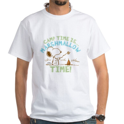 

CafePress Snoopy Marshmallow Time T-Shirt - 100 Cotton T-Shirt White