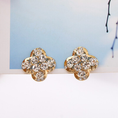 

New Crystal Earring Cuff Sweep Wrap Silver Gold Ear Rhinestone Climber Ear Clip Cuffs Earrings For Women Punk Jewelry Oorbellen