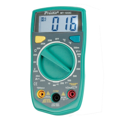 

Pro'skit MT-1233C-C 3 1/2 Digital Multimeter with Temperature Test Mini Pocket Universal Watches