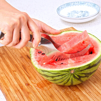 

MyMei Watermelon Slicer Cutter Server Corer Scoop Stainless Steel 22*3.1CM Kitchen Tools Utensils Slicer