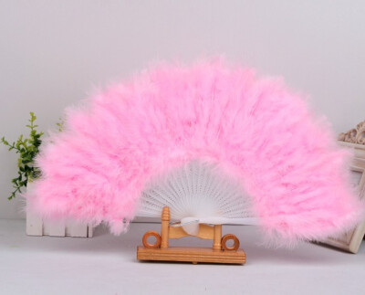 

Ball feather crafts feather fan fluffy fan performance fan color feather fan variety of colors