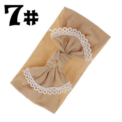 

Soft Baby Girls Kids Toddler Bow Hairband Headband Turban Big Knot Head-Wrap New