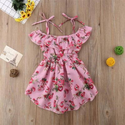 

Toddler Kids Baby Girls Dovetail Dress Rompers Jumpsuits Playsuit Trousers 1-5T